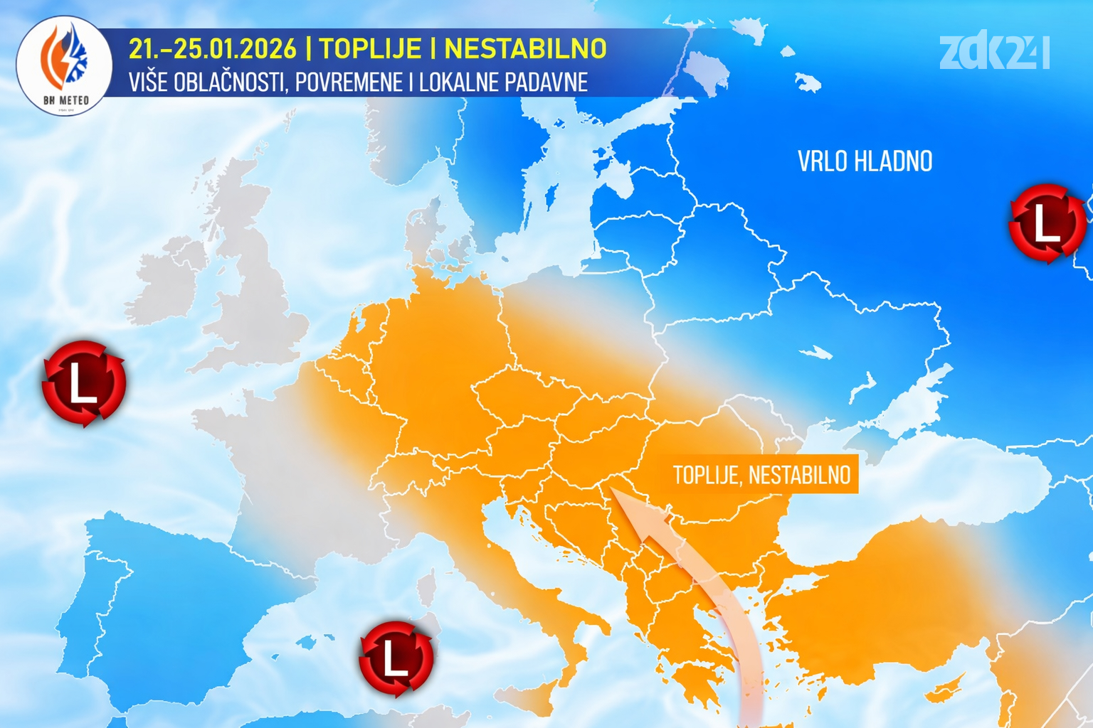BiH pod "ledenim oklopom": Stiže sibirski talas, temperature padaju na -15°C!