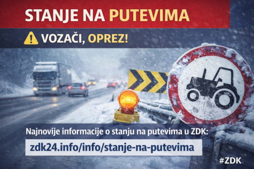 Uslijed jake kiše mogući izlijevi vode na kolovozu i otežano saobraćanje