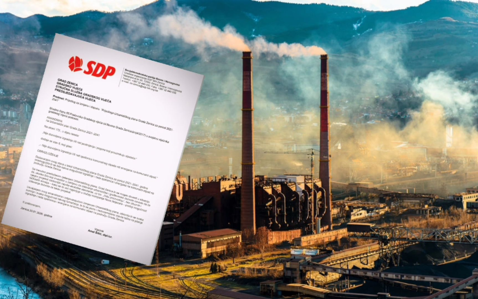 SDP Zenica: Zenica je sigurna, spalionice neće biti!