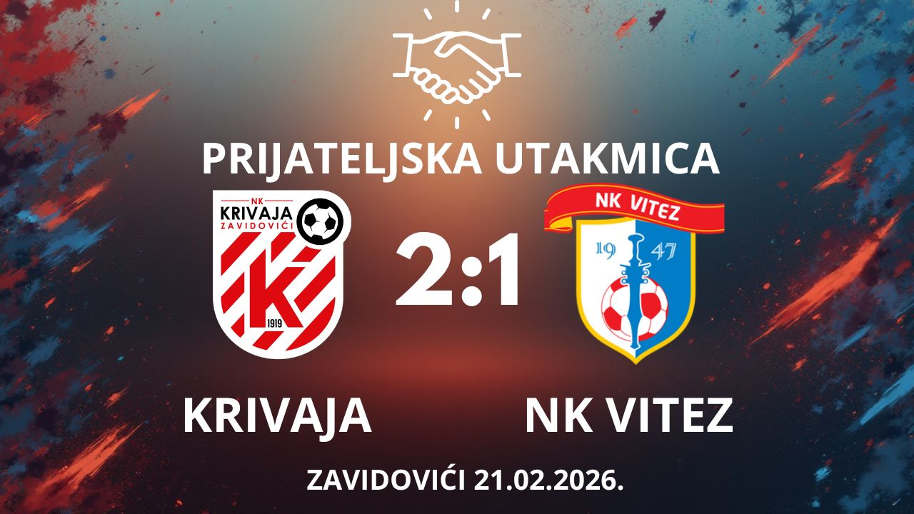 Krivaja bolja od Viteza: Pobjeda 2:1 na Gradskom stadionu u Zavidovićima