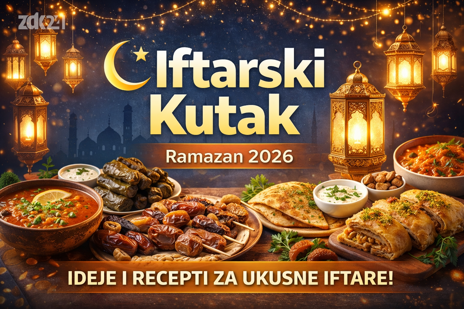 Iftarski kutak na ZDK24: Veliki vodič za iftar: Ideje, recepti i savjeti za Ramazan 2026