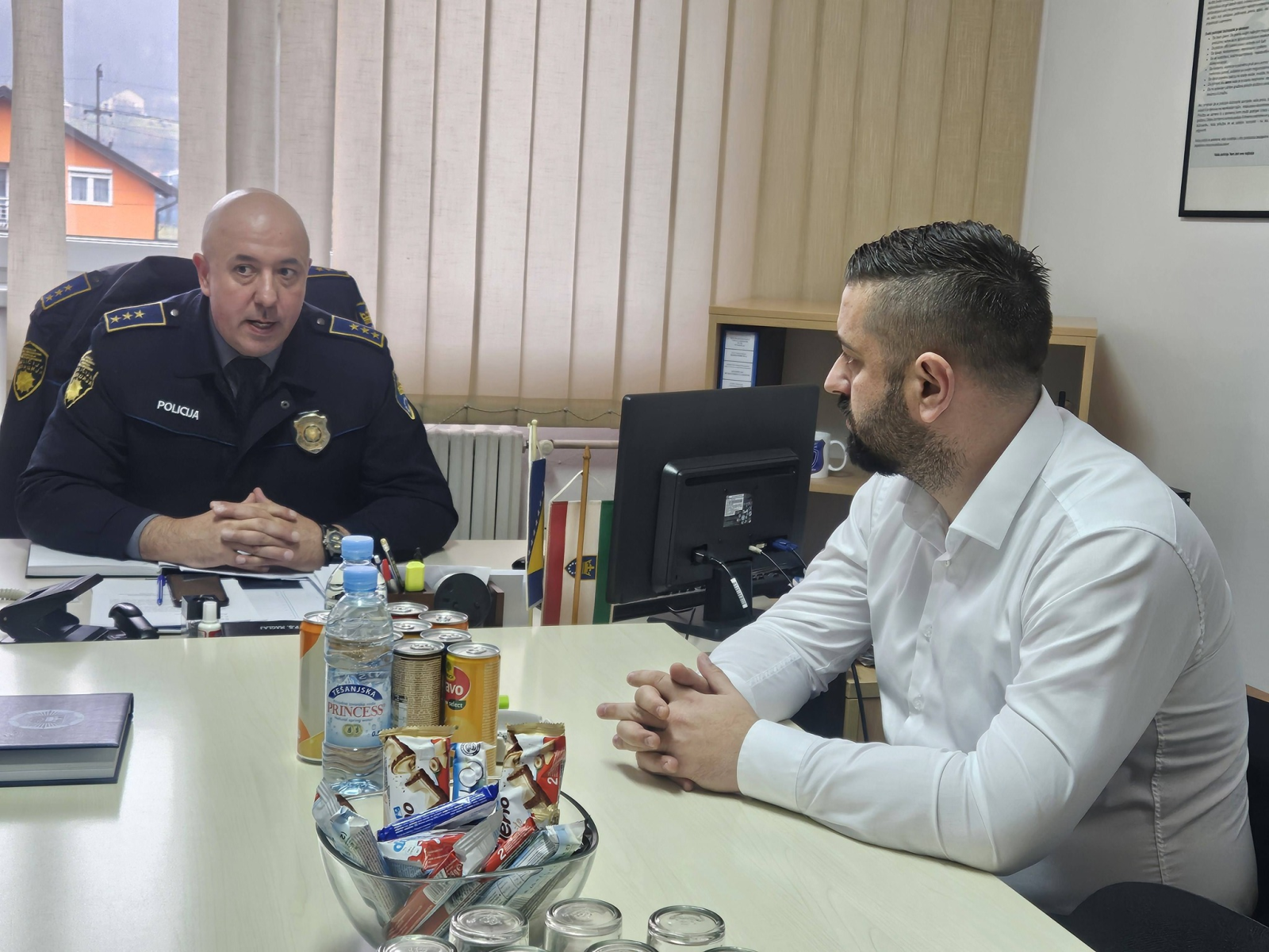 Načelnik Maglaja Maid Suljaković upriličio je zvaničnu posjetu novoimenovanom komandiru Amelu Bašiću