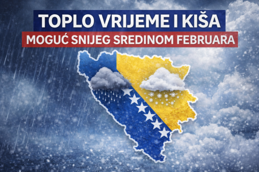 Kiša i toplo vrijeme se nastavljaju, snijeg moguć sredinom februara